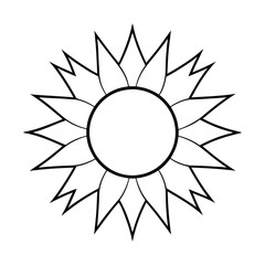 Sun Drawing Design Vector Illustration Clipart Eps