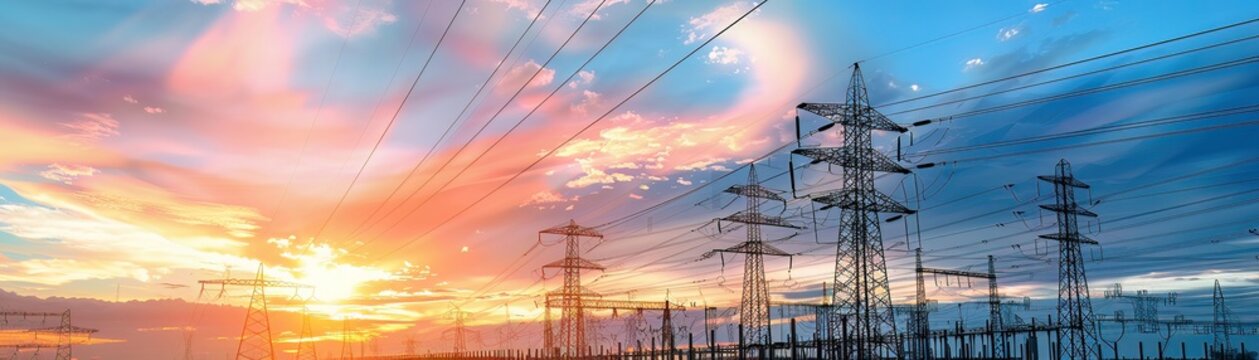 Highvoltage direct current HVDC transmission lines reducing power losses over long distances, enhancing grid efficiency