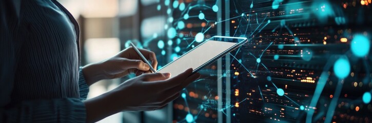 Data Analysis on Tablet in Server Room