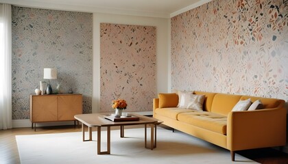 Photo interior modern design room 3d illustration;