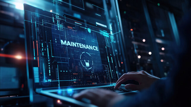 Futuristic global maintenance concept, showcasing proactive worldwide system support, technology digital 