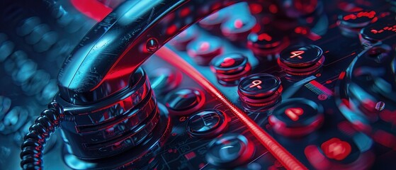 Macro view of a whistleblower hotline in an IT company, showcasing the support for ethical reporting, suitable for corporate accountability