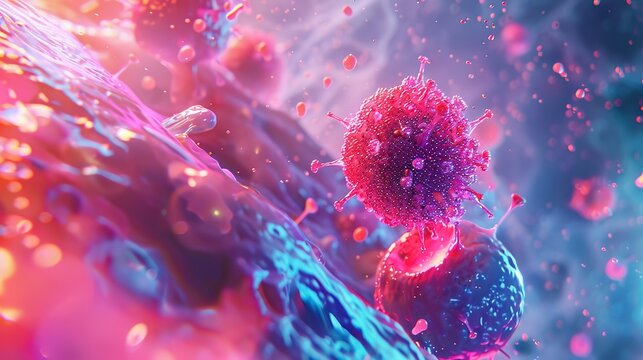 Nanoparticles in medicine targeting cancer cells, delivering treatment directly to tumors with minimal side effects