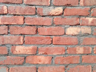 Red brick wall. Texture of old dark brown and red brick wall panoramic backgorund.Old red brick wall background, wide panorama of masonry.red brick wall texture grunge background.
