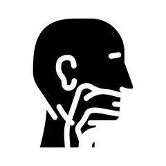 laryngectomy surgery glyph icon vector. laryngectomy surgery sign. isolated symbol illustration