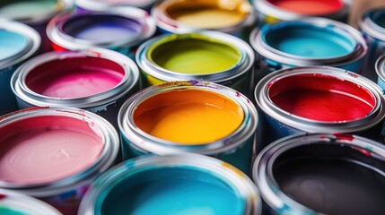 Fototapeta premium Non toxic paints and building materials that improve indoor air quality and reduce environmental harm