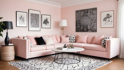 Photo interior modern design room 3d illustration;