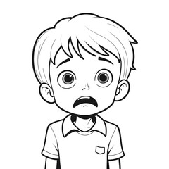 Obraz premium illustration of a boy feeling afraid