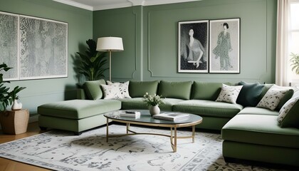 Photo interior modern design room 3d illustration;