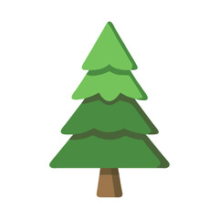 Fototapeta premium Pine tree icon, nature and environmental conservation concept