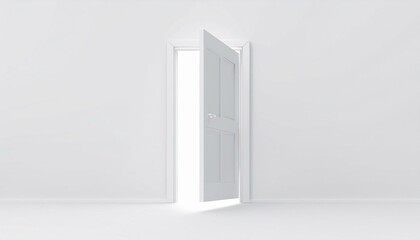 Fototapeta premium emergency exit white backgraund