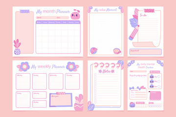 Cute cartoon bullet journal set