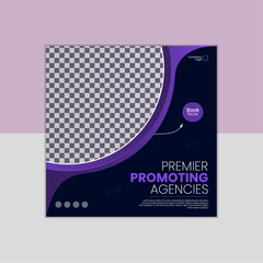 Unique premier promoting agencies social media post design
