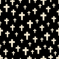 Vector abstract seamless cute halloween pattern.