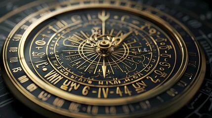 Obraz premium gold compass
