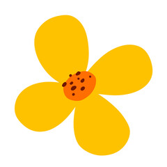 Lovely flower hand drawn, for presentation and elements. Cute flower simple style.