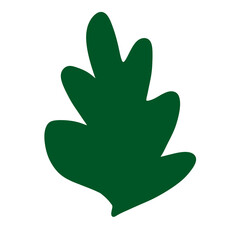 Lovely leaf hand drawn, for presentation and elements. Cute flower simple style.