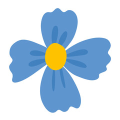 Lovely flower hand drawn, for presentation and elements. Cute flower simple style.