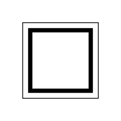 square frame double symmetric light-bold