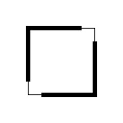 square frame asymmetric bold-light