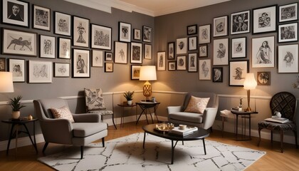 Photo interior modern design room 3d illustration;