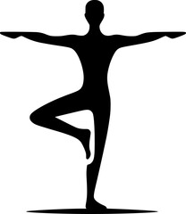 Standing Balance Pose Design for Use in Physical Activity, Wellness, and Mindfulness Artworks