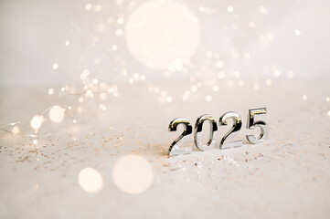 2025 text background. New year and business concept strategy.
