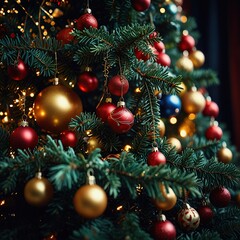 A Christmas greeting card Christmas border with copy space festive background