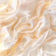 Obraz premium Flowing White Fabric Texture, Abstract Background with Soft Waves, Minimalist Design Element