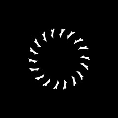 Colorful circle vector logo template illustration