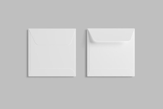 square envelopes with blank papers