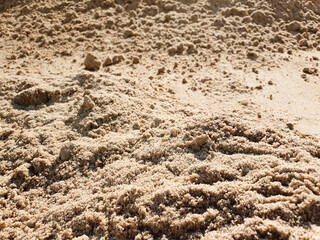 Sand. Sand quarry, construction sand. Sand mining.
