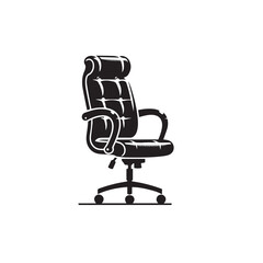 Chair silhouette. Chair vector design isolated on white background.