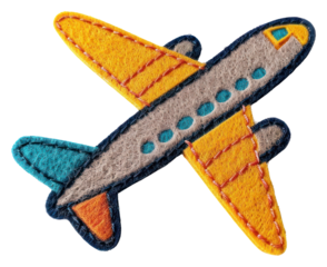 PNG Felt stickers of a single airplane accessories accessory applique.