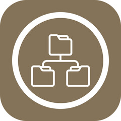 Folder Structure Vector Icon Design