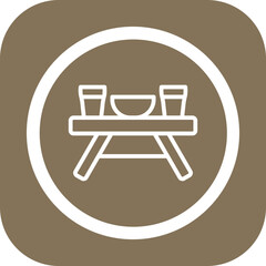Picnic Table Vector Icon Design