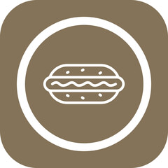 Hot Dog Vector Icon Design