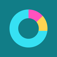 Vibrant circle chart for infographic