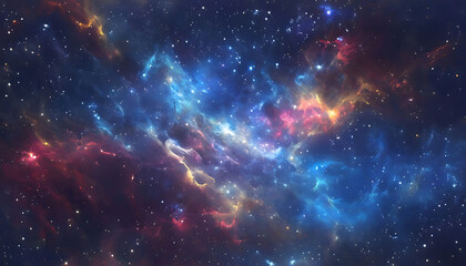 Stary night cosmos. Colorful space galaxy cloud nebula. Universe science astronomy. Supernova background wallpaper