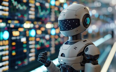 Robot in a Futuristic Setting