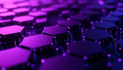 Fototapeta premium Abstract Purple Hexagon Pattern