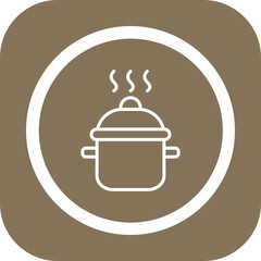 Cooking Pot Vector Icon Design