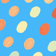 楕円のゆるい水玉模様の背景イラスト15