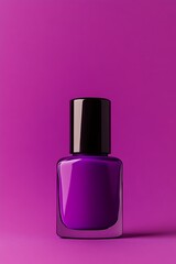 Perfect Purple Nail Polish Bottle Purple Background 