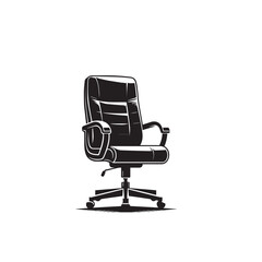 Chair silhouette. Chair vector design isolated on white background.