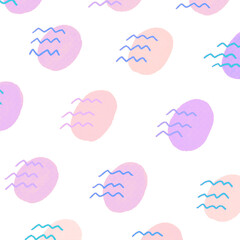 楕円のゆるい水玉模様の背景イラスト10