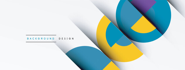 Obraz premium Modern geometrical abstract background - circles. Business or technology presentation design
