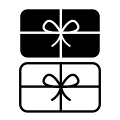 Shopping gift card icon