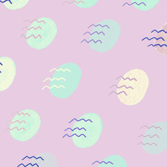 楕円のゆるい水玉模様の背景イラスト4