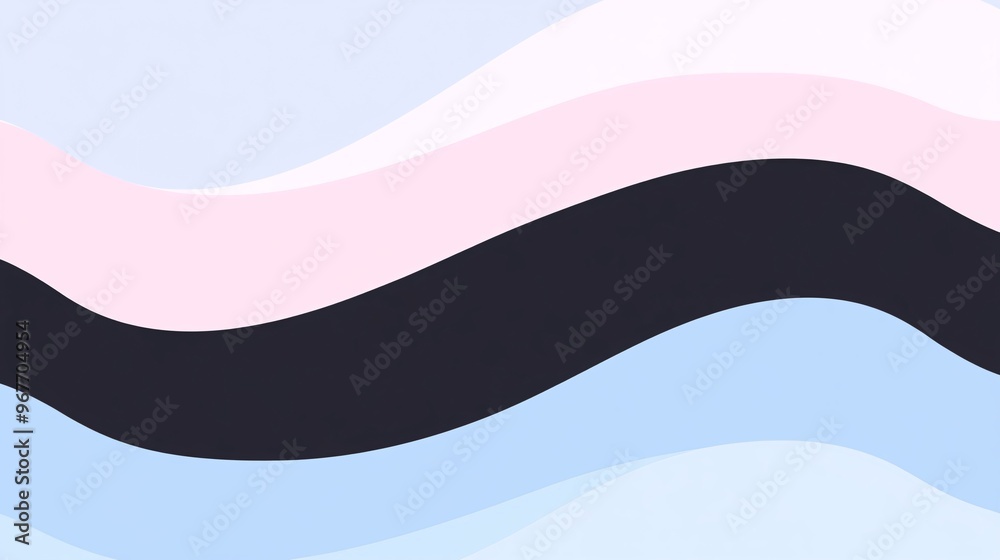 Fototapete Abstract pattern combining flowing organic curves with sharp geometric lines creating a balance between natural forms and structured shapes Large space for text in center Stock Photo with copy space